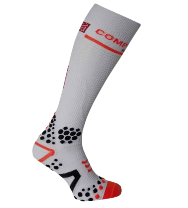 Compressport medias blancas con colores