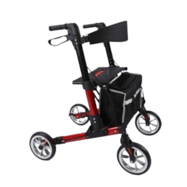 andador plegable de 4 ruedas con bolsa
